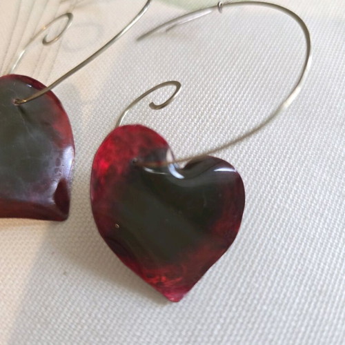 Heart earrings vintage piece
