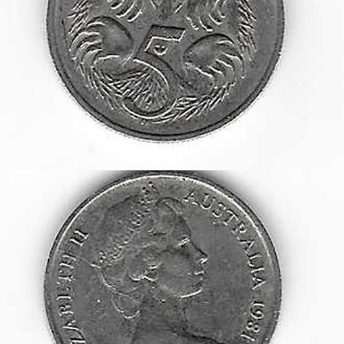 Australian coins used, set of two