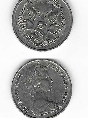 Australian coins used, set of two