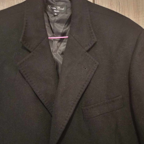 Emilio Carali Men's Coat Black Like New Size 54