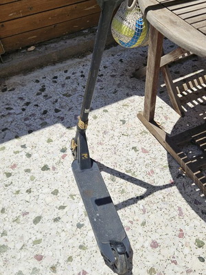 Root Industries Invictus Gold Rush freestyle scooter used with helmet and pads