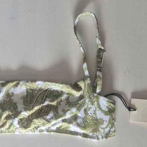 Bikini Top Vassia Kostara new, white and green, size S