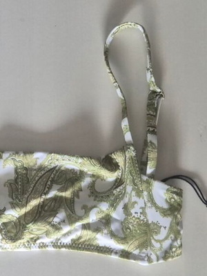 Bikini Top Vassia Kostara καινούργιο, πράσινο και άσπρο, μέγεθος S