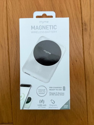 MyMe Magnetic Wireless Power Bank 5000mAh new
