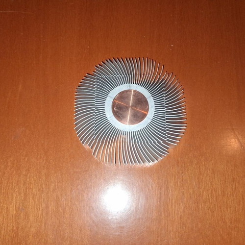 CPU cooler used, aluminum and copper without fan