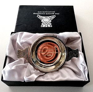 vintage Scotland Quaich μεταλλικό μπολ