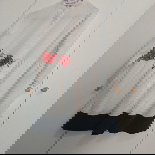 Moutaki shirt dress S/M used, black and white