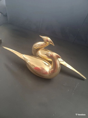 Brass table decorations set of 2 used, 37 cm each