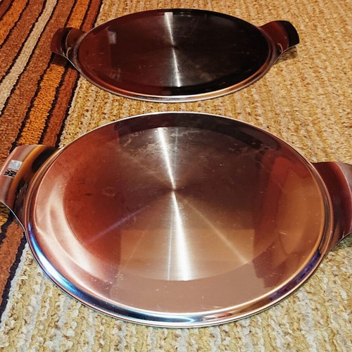 WMF Serving Plates set of 2 like new, stainless steel 18/10