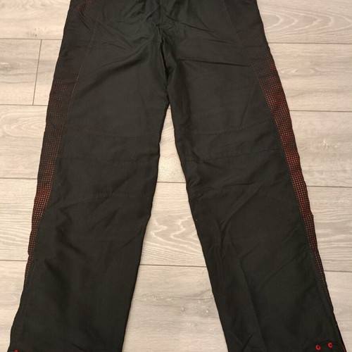 Nike Athletic Y2K Track Pants used, black with red swoosh logo