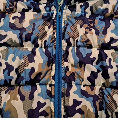 Blue camouflage jacket for 9-10 years old like new