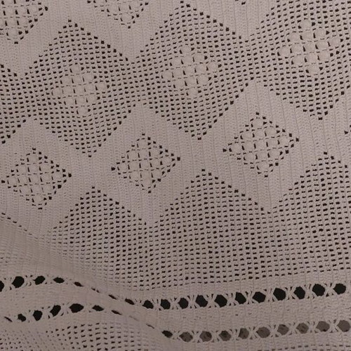 Handmade white double crochet blanket new