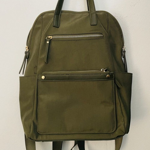 Madison West Nylon Backpack olive green like new