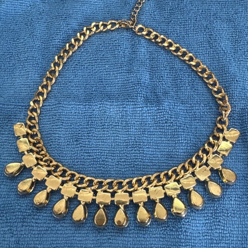 Statement necklace used with turquoise stones
