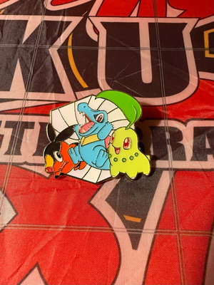 Pokemon pin new with Totodile, Chicorita and Tepig