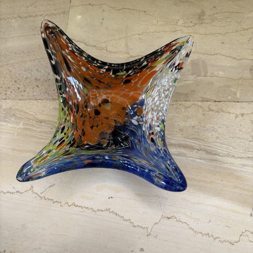 Vintage Murano Style Art Glass Bowl in Excellent Condition
