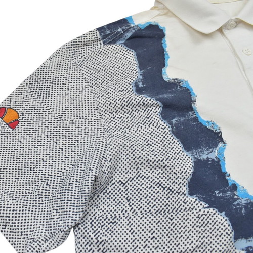 Ellesse Vintage 90s All Over Graphic Polo Tennis Shirt used, size Large
