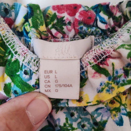 H&M multicolor blouse large like new