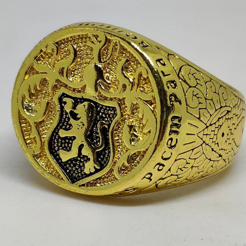Monarch Men's Ring 18K gold plated, like new