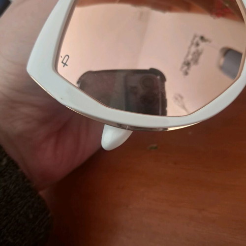 Funky Buddha sunglasses like new, white and pink-gold with mirror lens