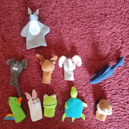 Finger puppets like new, animal characters for puppet theater