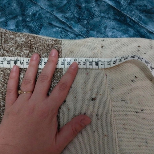 90s vintage oversized sweater, beige and brown