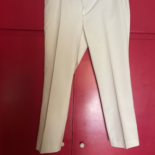 Zara white pants with black belt like new, size L 40 12