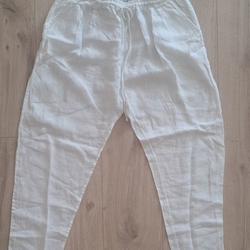 Women's White Linen Pants sizes S and M used