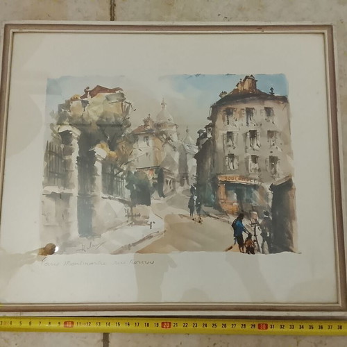Painting Paris Montmartre - rue Norvins used