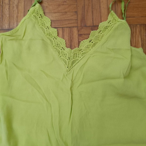 Green pistachio camisole top, medium-large