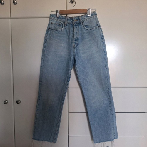 ZARA high-waisted straight jeans 36 like new, blue