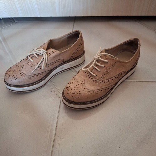 Oxford Exe boots size 37 used, beige and pink