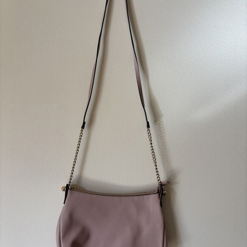 H&M pink crossbody bag used, 100% polyester