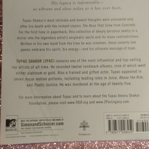 The Rose That Grew From Concrete book like new, English