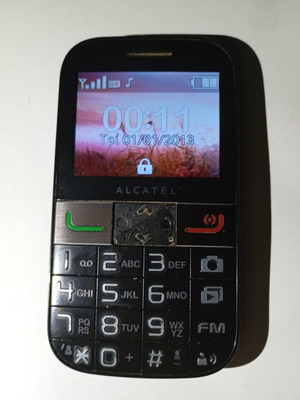 Alcatel 2001x μεταχειρισμένο με βλάβη, δίνεται με μπαταρία χωρίς φορτιστή