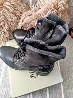 Women's gray ankle boots new, size 38