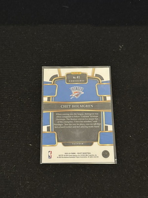 2023-24 Panini Select Chet Holmgren card like new