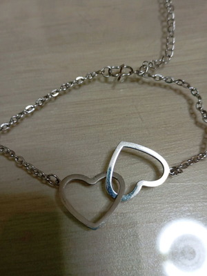 Steel chain bracelet adjustable like new, silver color