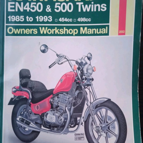 Kawasaki EN450 & 500 Twins workshop manual book used