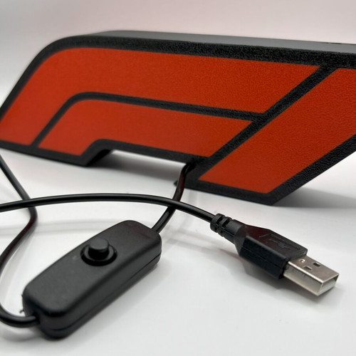 F1 Logo Light Box New with Red LED Lighting