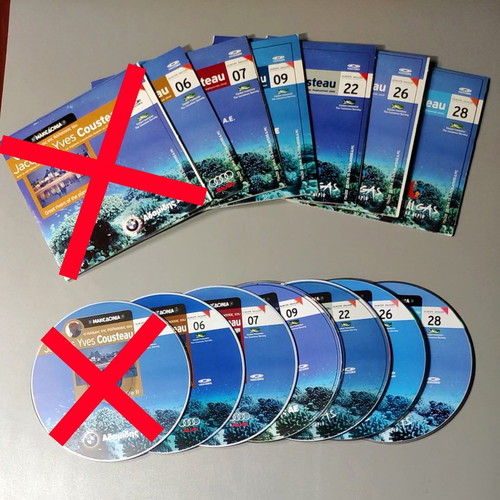 Jacques Yves Cousteau Documentary Series 6 VCDs like new, subtitles