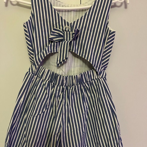 Girls' jumpsuit shorts size 6 like new, navy