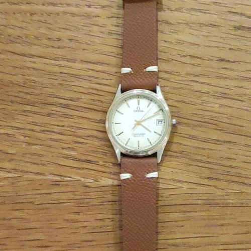 Omega Seamaster quartz cal.1332 wristwatch used, steel and gold case