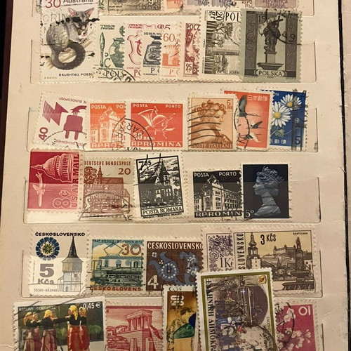 Old stamps like new, 20 pages, collectible from around the world