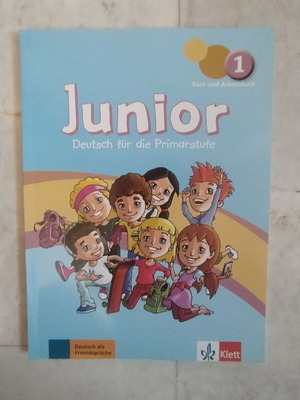 Junior 1 γερμανικό βιβλίο μαθήματος και ασκήσεων, Klett