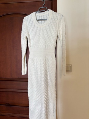 Πλεκτό λευκό φόρεμα small/medium