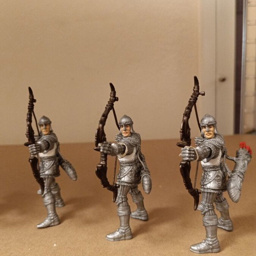 Archers figures used, set of 6 identical miniatures