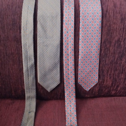 Brunati Como silk ties set handmade in Italy like new, pack of two