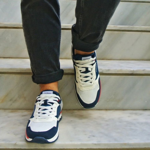 Men's anatomical sneakers new blue with Dry Breathable technology
