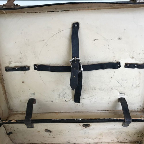 Small antique suitcase used with wear